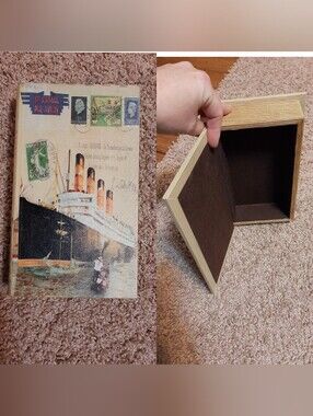 Steamship-Themed Decorative Book With Hidden Storage